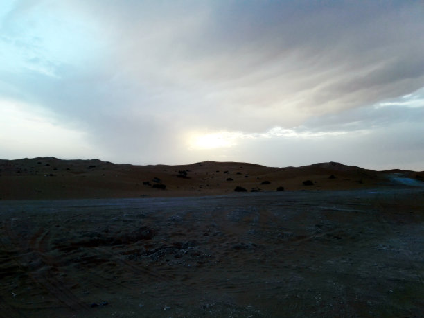 阿尔及利亚的落日微光——沙漠图片下载