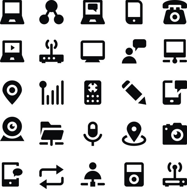 网络和通信矢量图标2图片下载