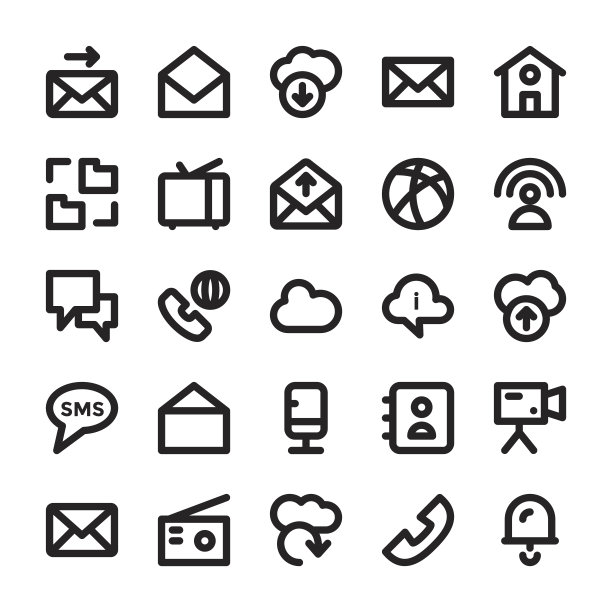 网络和通信矢量图标图片下载