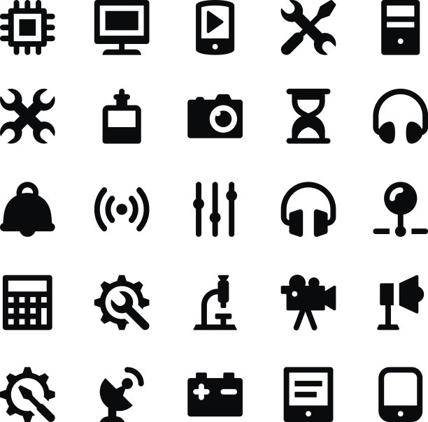 科技象形文字矢量图标图片下载