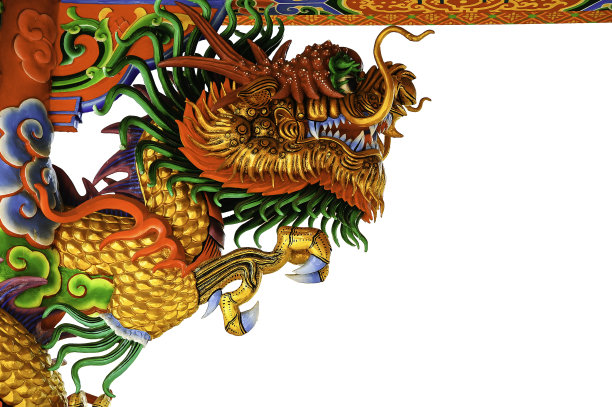 中国的金龙雕塑艺术图片下载