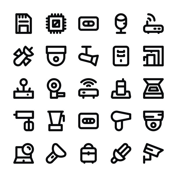 电子产品，小玩意和游戏系列图标图片下载