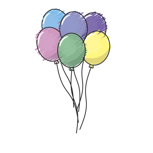 滑稽的气球装饰设计图片下载
