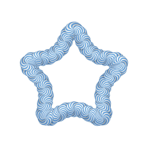 棒棒糖星形蓝框图片下载