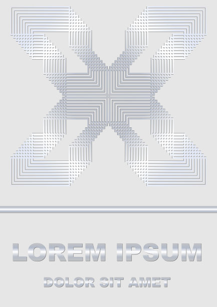 未来主义的背景与几何线形状的金属设计，传单，传单，书封面，手动叠加，低对比度的插图在灰色区域图片下载