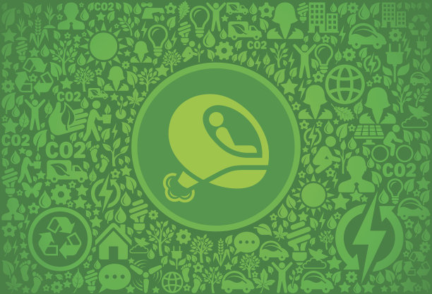 未来旅游环境绿色矢量图标模式图片下载