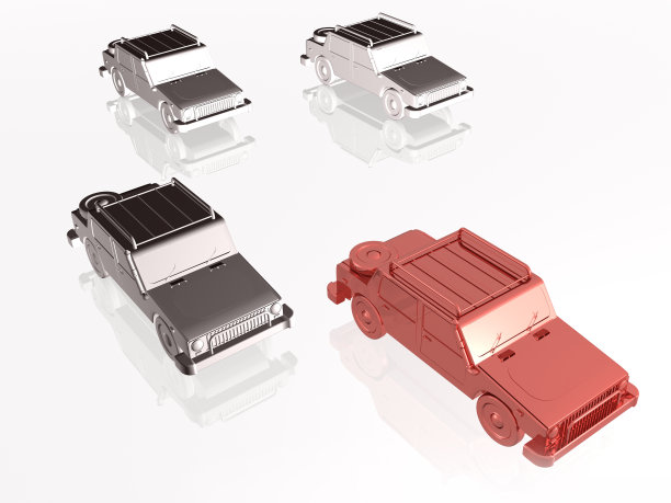 红色和灰色的汽车图片下载