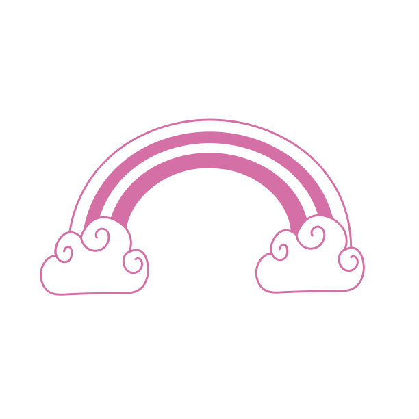 剪影美彩虹与云天设计图片下载
