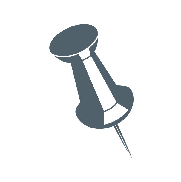 引脚平面图标隔离在白色背景。矢量图的图标图片下载