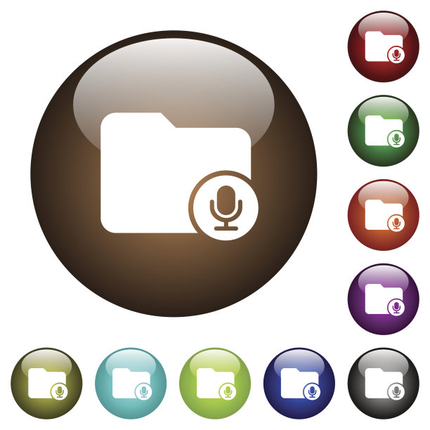 记录目录颜色玻璃按钮图片下载