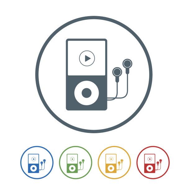 iPod平板图标孤立的白色背景。矢量图的图标图片下载