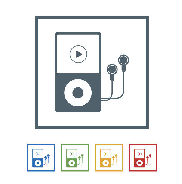 iPod平板图标孤立的白色背景。矢量图的图标图片下载