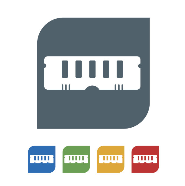 RAM平面图标隔离在白色背景。矢量图的图标图片下载