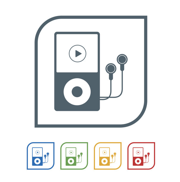 iPod平板图标孤立的白色背景。矢量图的图标图片下载