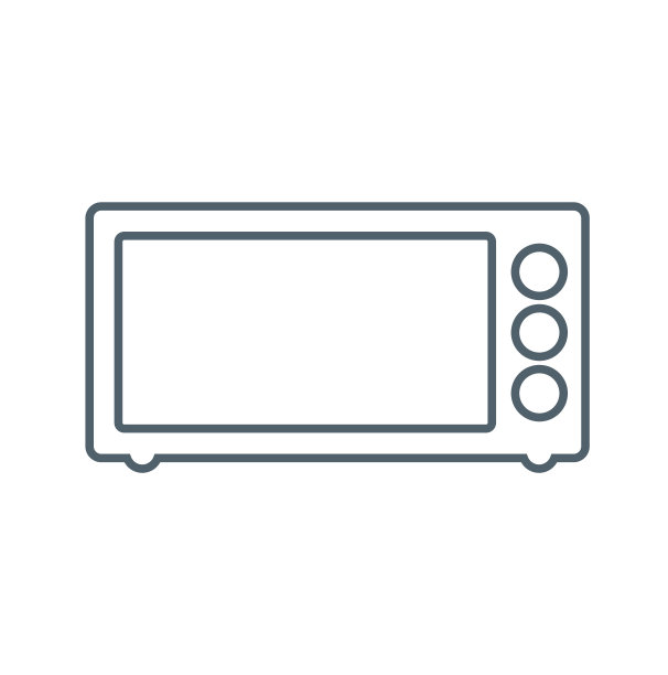 烤箱烤架平面图标孤立的白色背景。矢量图的图标图片下载