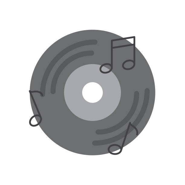 带有音符的黑胶老式音乐图片下载