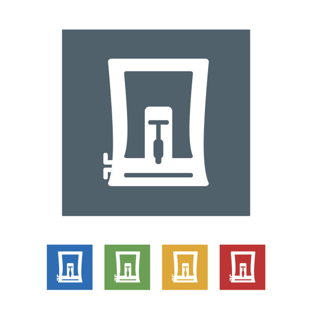 净水器平面图标隔离在白色背景。矢量图的图标图片下载