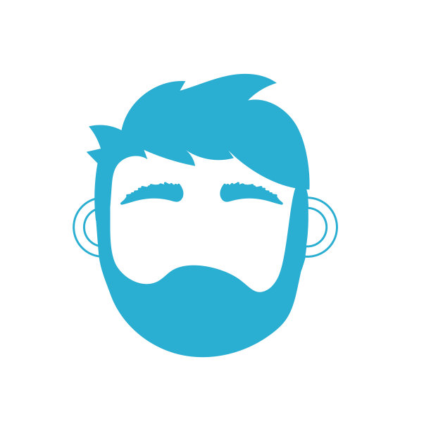 剪影男人的头，闭着眼睛和发型图片下载