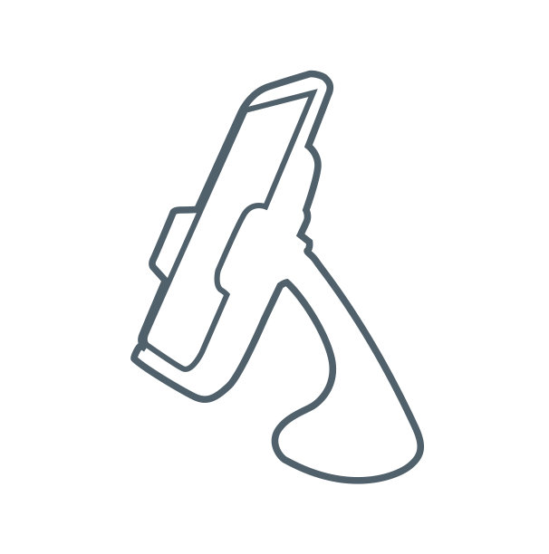 汽车支架，手机支架。平面图标隔离在白色背景。矢量图的图标图片下载