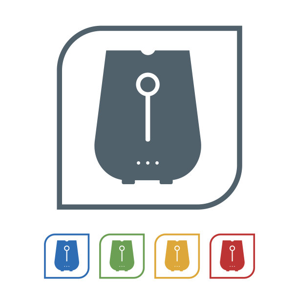 空气油炸平面图标孤立在白色背景。矢量图的图标图片下载