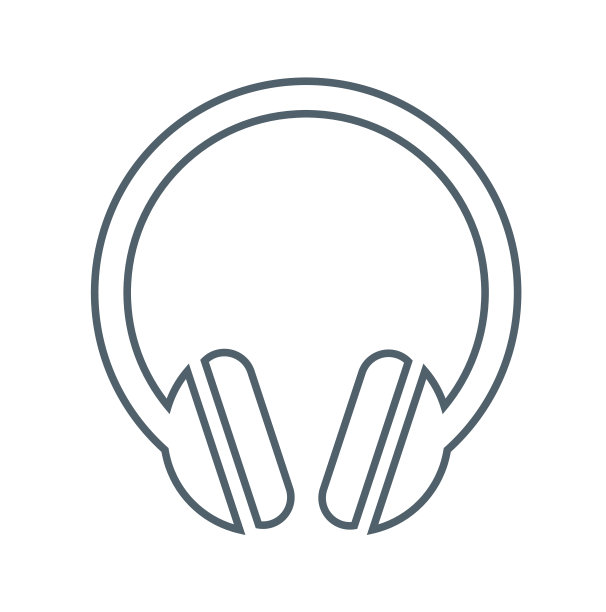 耳机平面图标隔离在白色背景。矢量图的图标图片下载