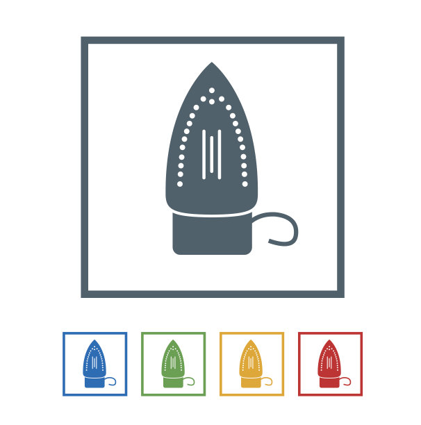 铁平面图标孤立在白色背景。矢量图的图标图片下载