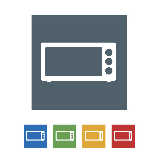 烤箱烤架平面图标孤立的白色背景。矢量图的图标图片下载