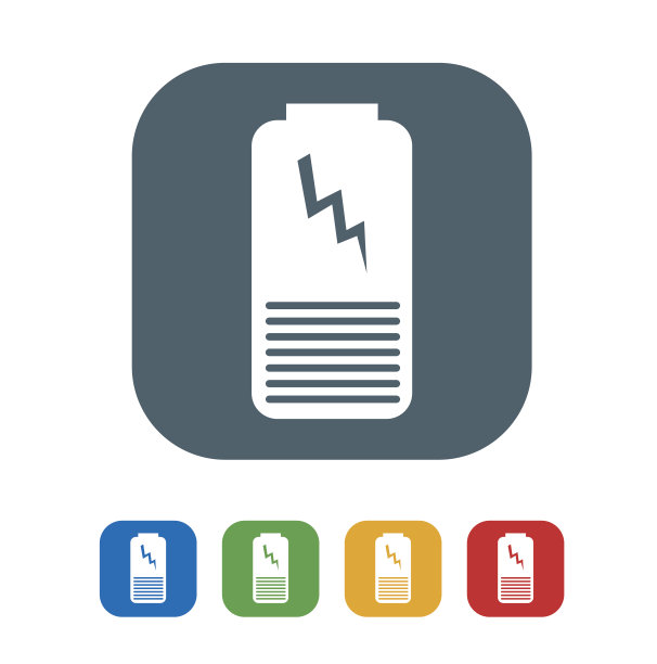 移动电池单位图标隔离在白色背景。矢量图的图标图片下载