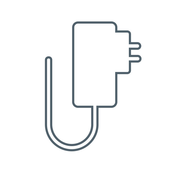 移动充电器平面图标隔离在白色背景。矢量图的图标图片下载