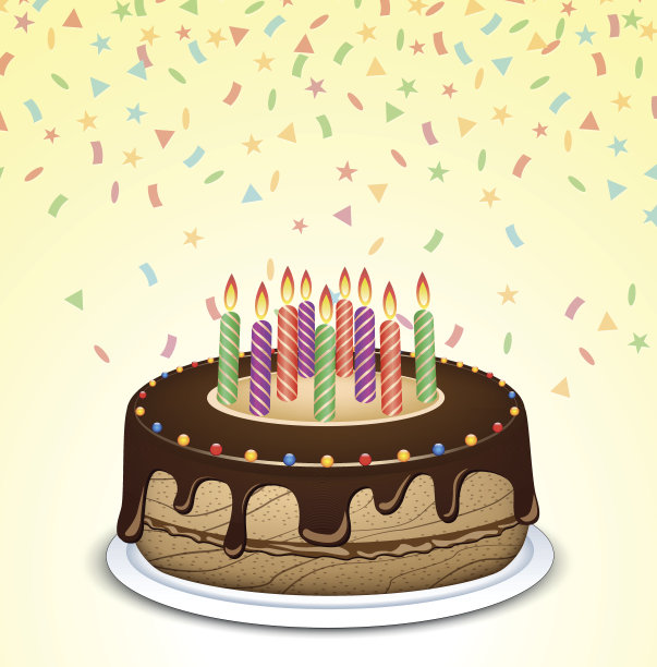 蜡烛生日蛋糕图片下载