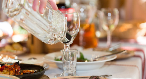 盛宴在餐厅特写素材图片