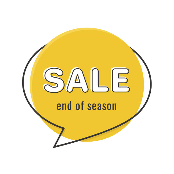 简约风格的平面演讲气泡形横幅，价格标签，贴纸，徽章素材图片