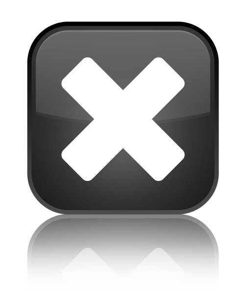 黑色方形取消按钮图片下载