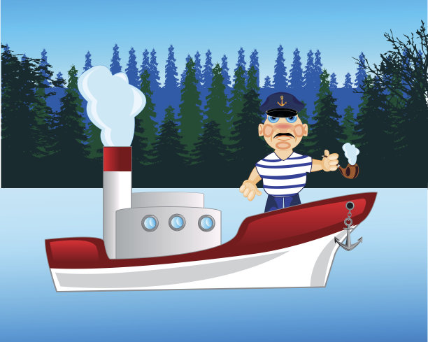 河上汽船图片下载