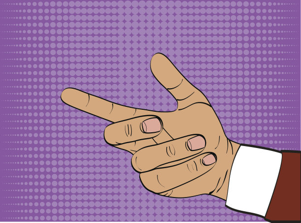 女人的手握着看不见的东西。为你的广告或产品或对象空的地方。简单地插入你的手掌。向量。复古风格流行ar图片下载