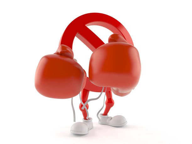 禁止字符与拳击手套图片下载