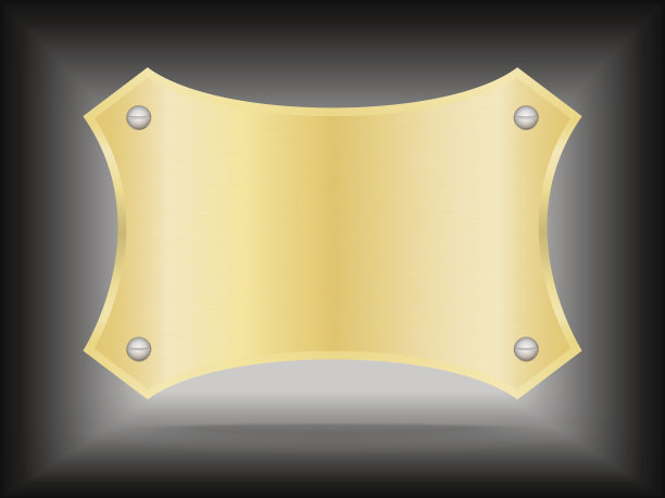 矢量金属金铭牌或金标签金属图片下载