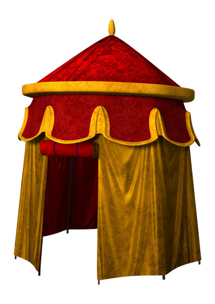 3D渲染童话亭在白色图片下载