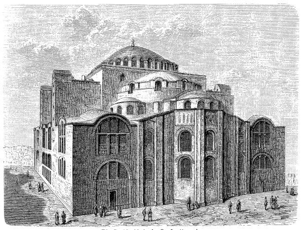 君士坦丁堡的圣索菲亚教堂图片下载