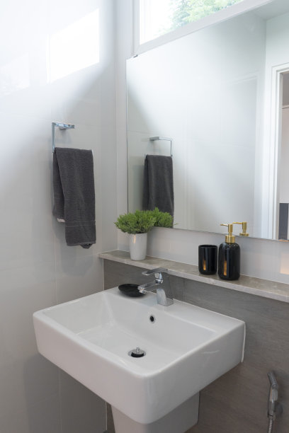 浴室白色水槽素材图片