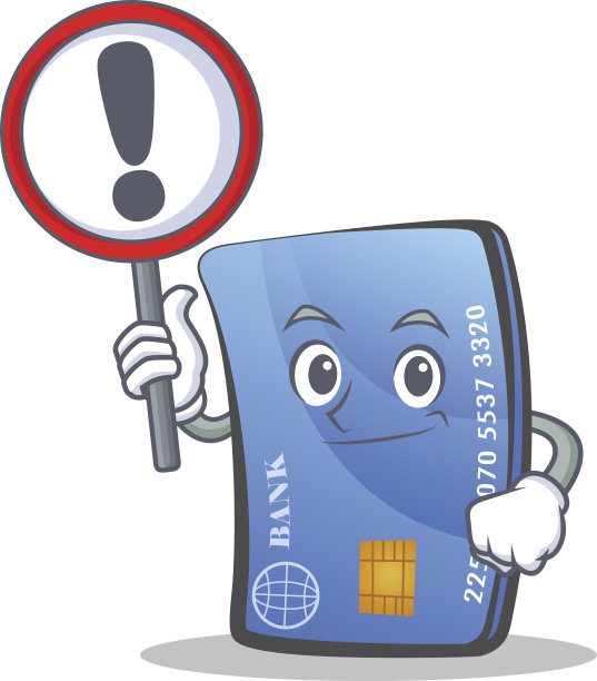 信用卡人物卡通与符号向量插图图片下载