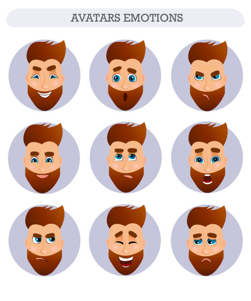 收集化身，情感，大胡子男人素材图片