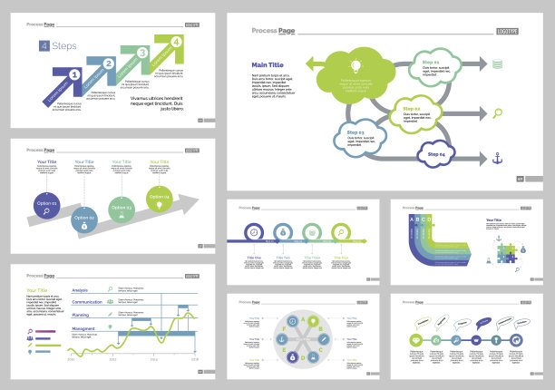 8张群控幻灯片模板集图片下载