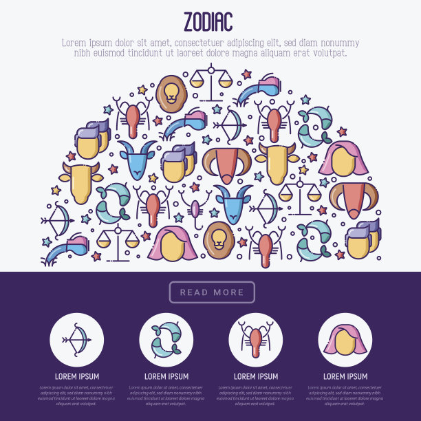 星座概念在半圆与细线图标横幅与星座，网站或背景。矢量插图。素材图片