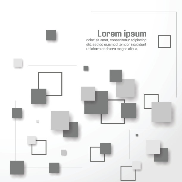 抽象模板与重叠的正方形干净的最小风格。现代的图形。设计元素。矢量图图片下载