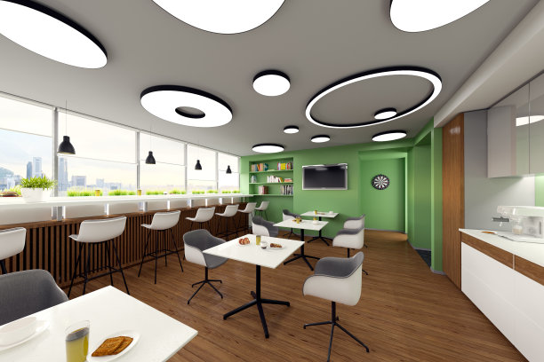 上班族休息室。三维演示图片下载