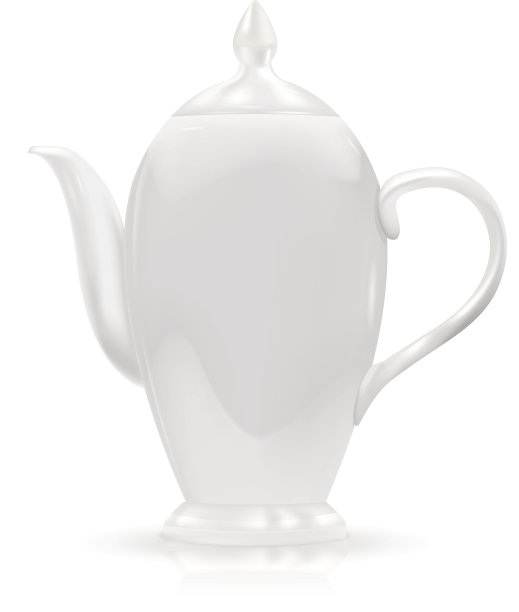 细瓷白茶壶图片下载
