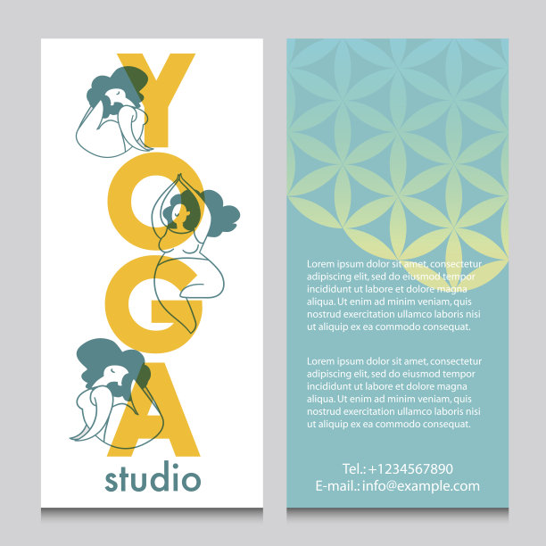 横幅模板瑜伽撤退或瑜伽工作室。图片下载