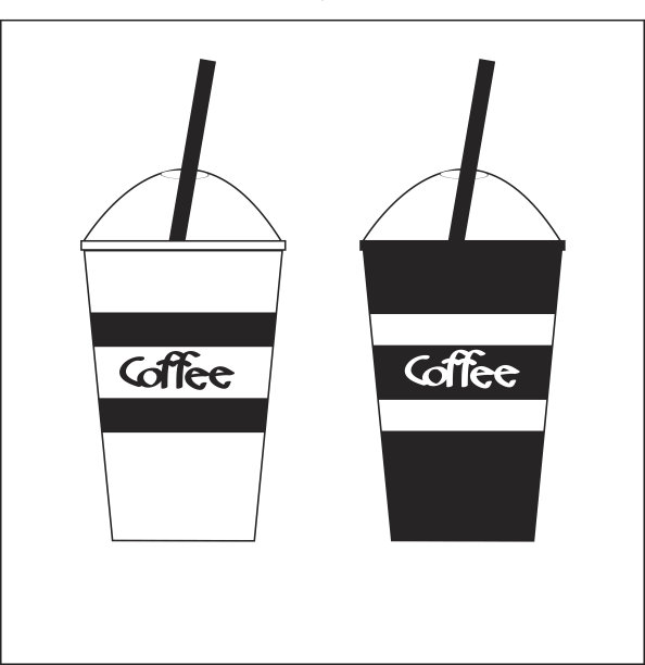 冰咖啡杯的矢量。图片下载