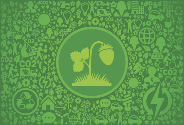 草莓环境绿色矢量图标模式图片下载